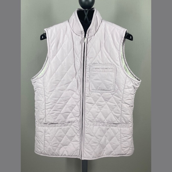 NEW Eddie Bauer Vest Coat Womens Medium purple gray quilted jacket outdoor - Picture 1 of 9